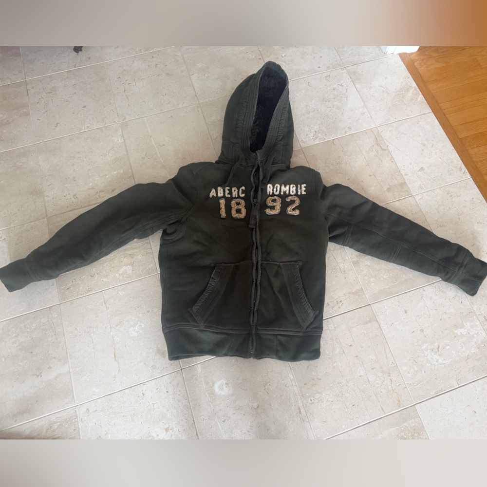 Abercrombie & Fitch Green Hoodie Jacket